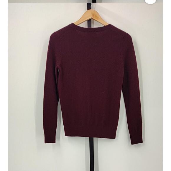 New! Quince Luxe Baby Cashmere Crew Neck Deep Burgundy Sz XS MSRP $200 #69 - Picture 5 of 5